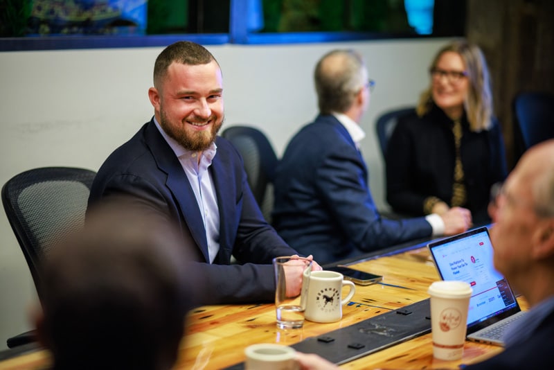 3 People in a Business Meeting